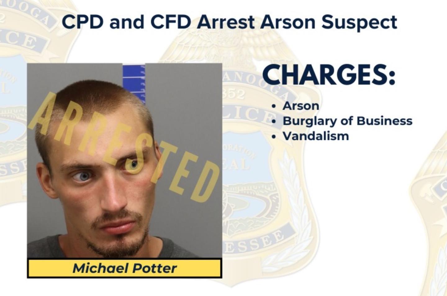 Chattery fire suspect mug shot Chattery fire suspect mug shot