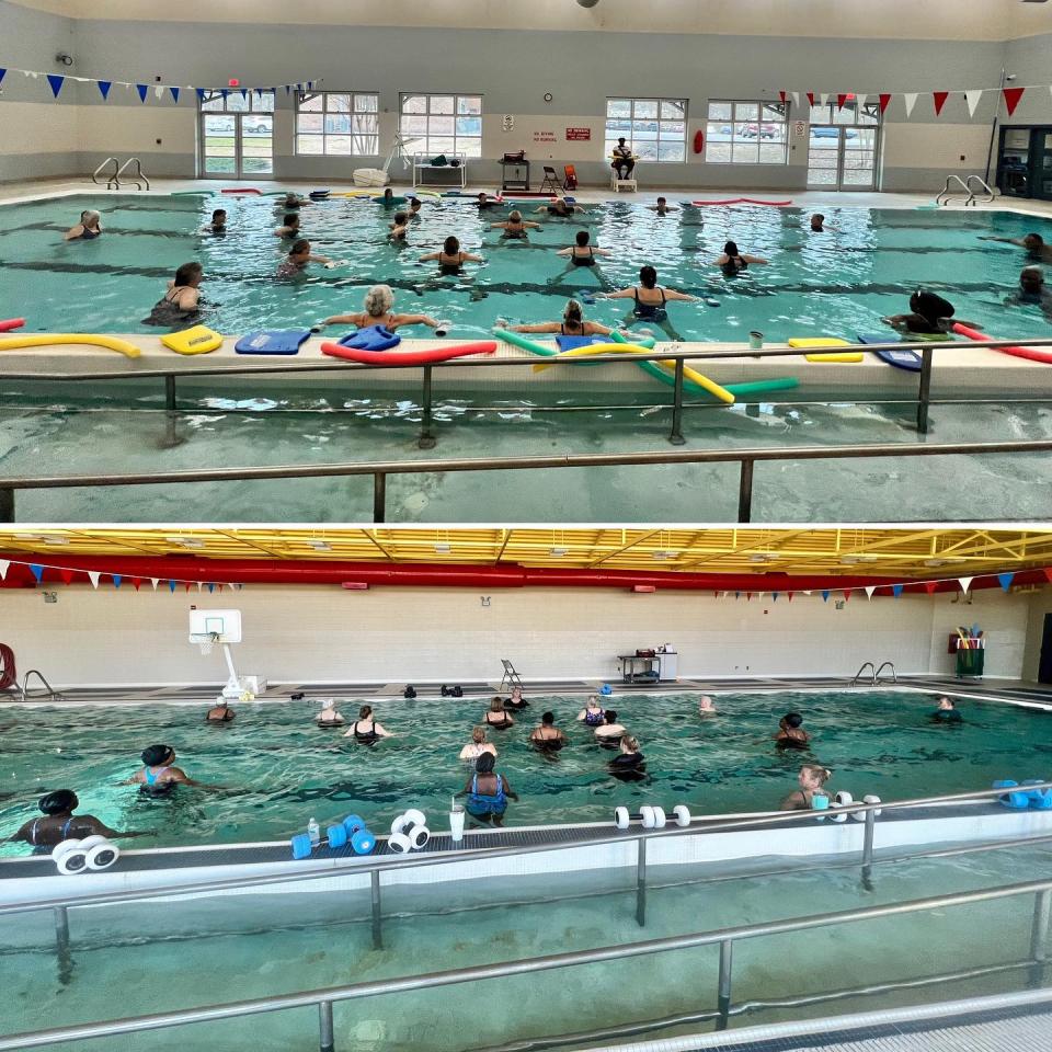 Personas en la piscina