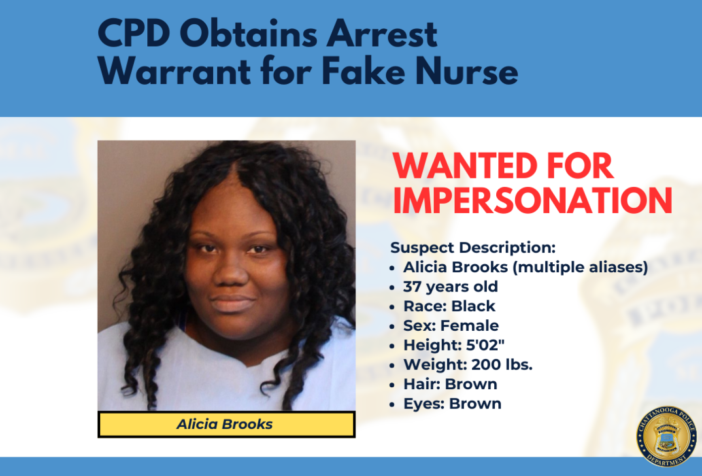 Alicia Brooks Wanted