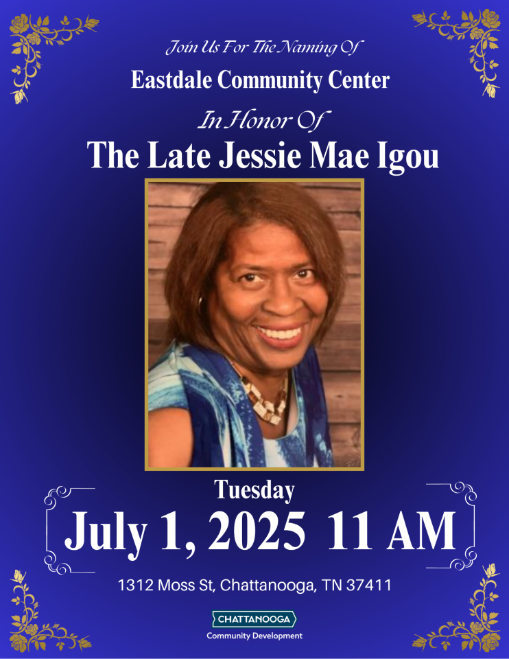 Ceremony for the renaming of the Eastdale Community Center to the Jessie Igou Community Center.