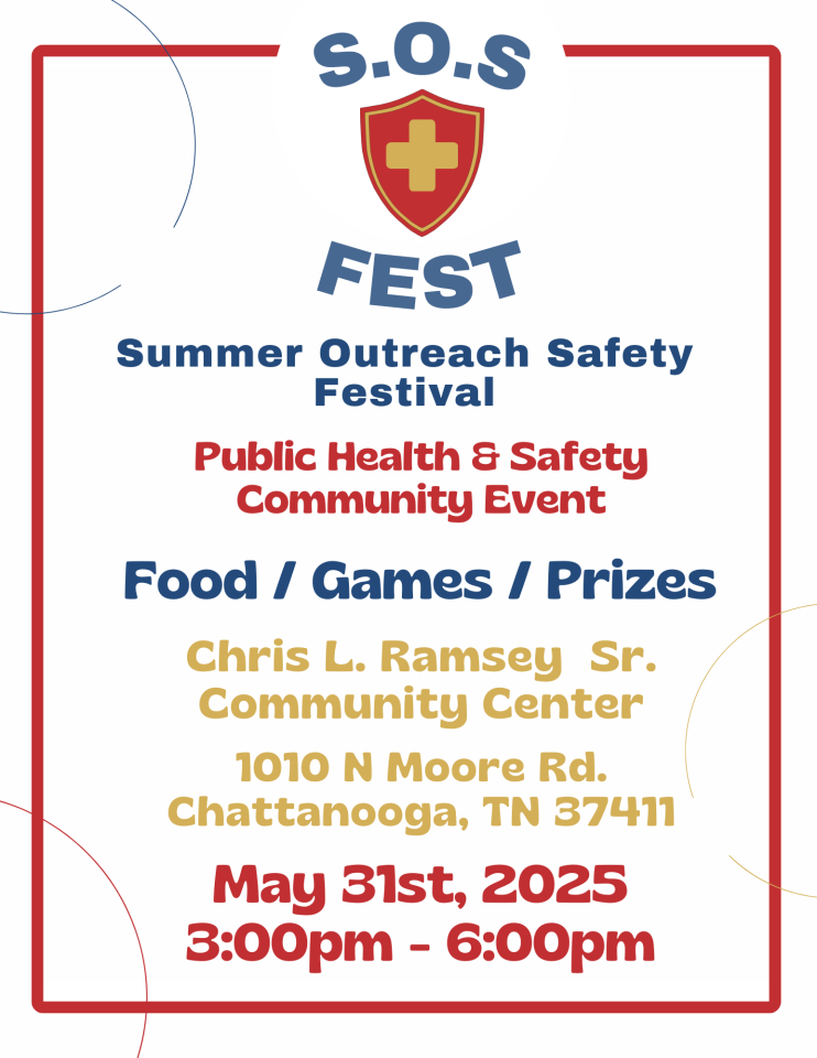 Flyer with information on sos fest 2025
