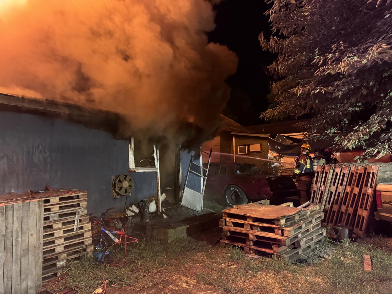 Daños después del incendio