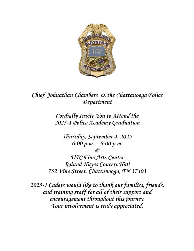 Invite to the 2025 Cadet Graduation