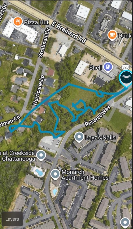 Area that was searched