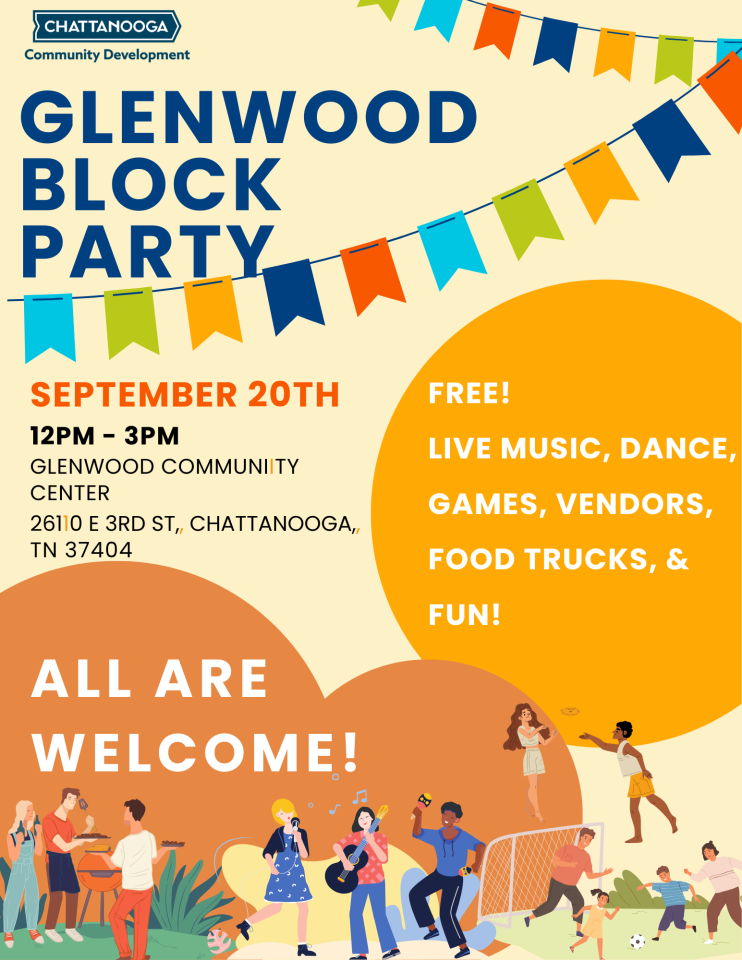 Glenwood Block party flyer