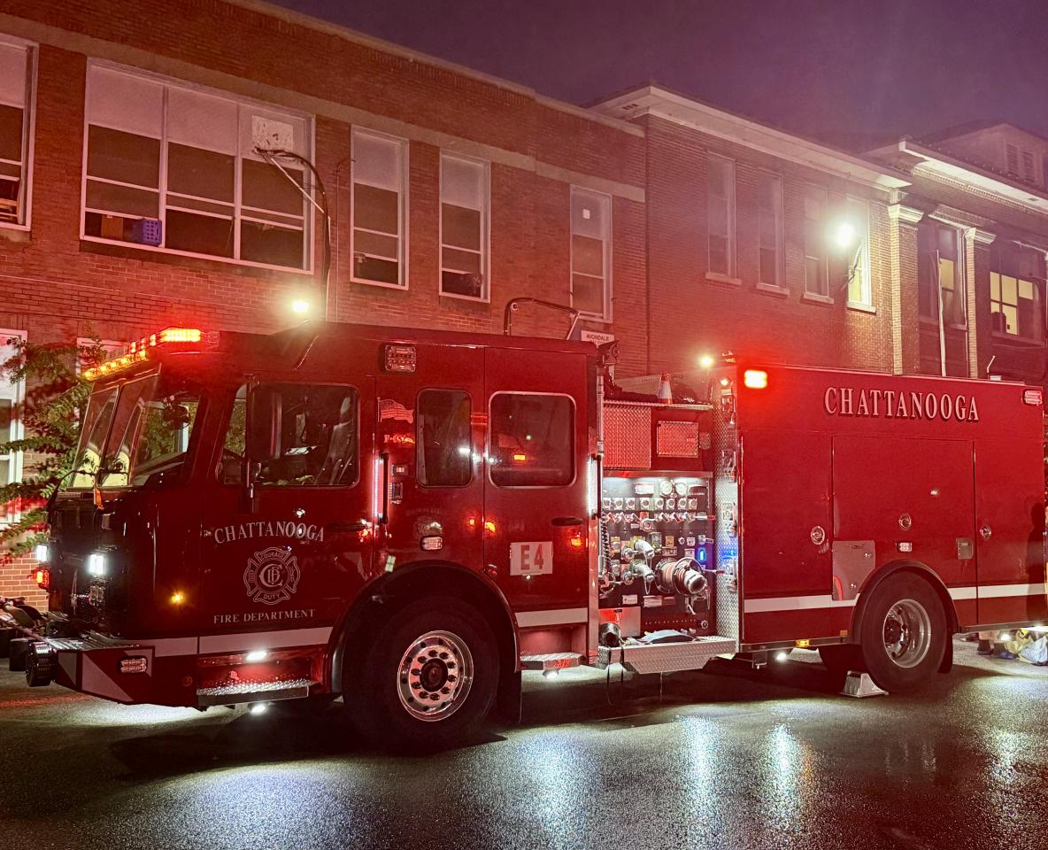 Firetruck outside Avondale Headstart