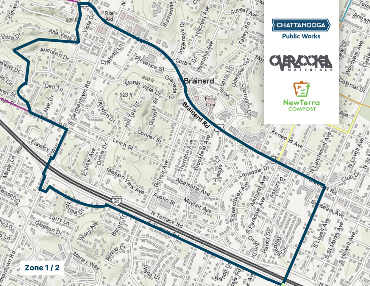 Map of recycle area