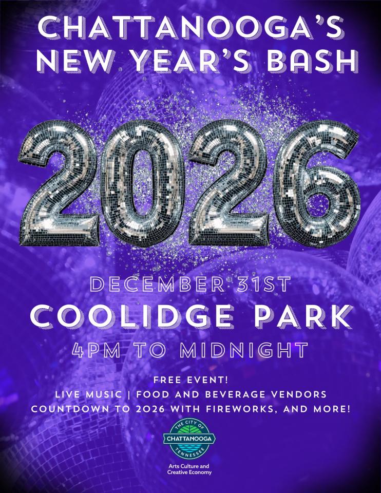 Flyer for chattanooga's new year's bash
