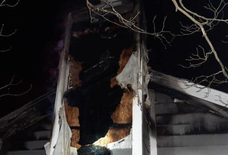 Charlotte Ave chimney fire