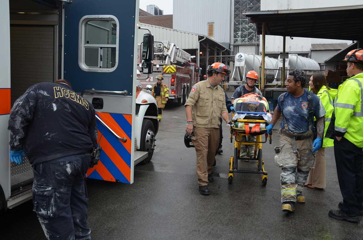 Chattanooga Firefighters Rescue Worker at ADM