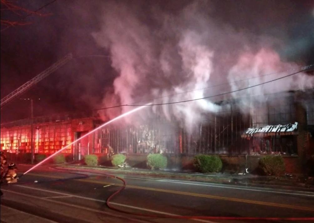Christmas crews on scene of commercial fire for hours