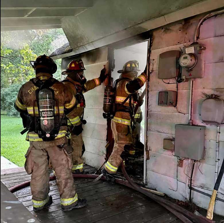 Incendio en una casa de la calle E 45