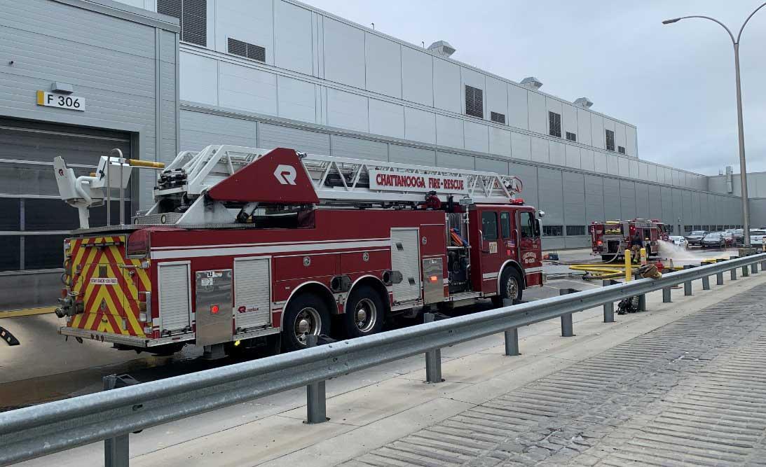 Fire in body shop at Volkswagen plant
