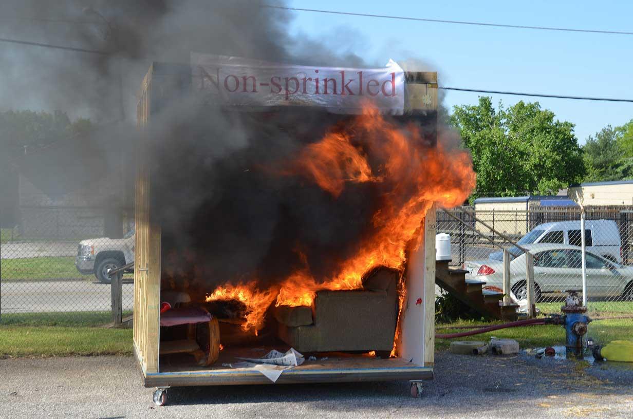 Fire Officials Show Benefits of Fire Sprinkler Systems