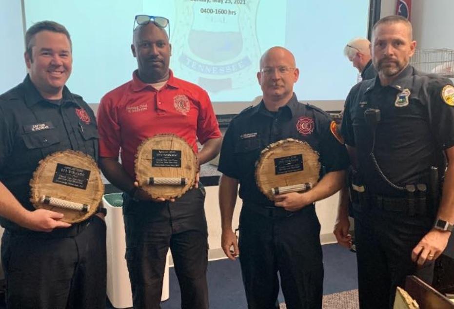 Firefighters honored for tornado response contributions
