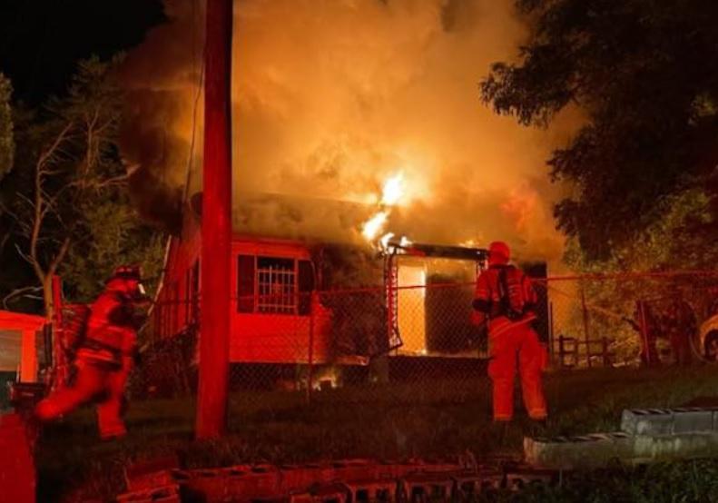 House fire fueled by oxygen tanks