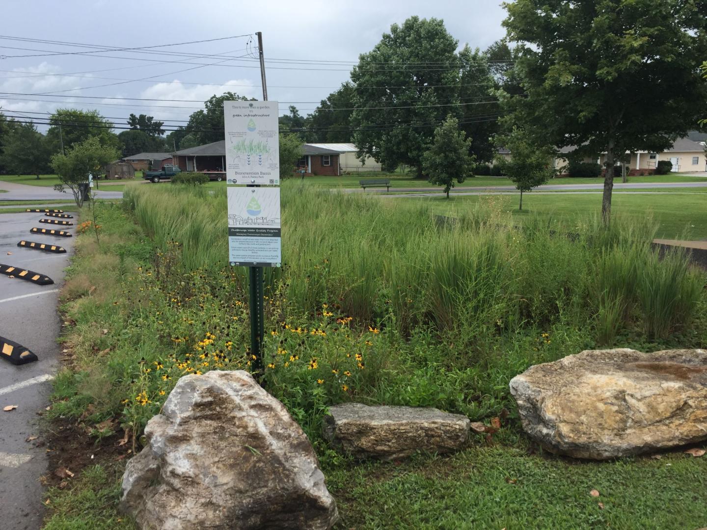 Bioretention basin at John A. Patten Rec Center