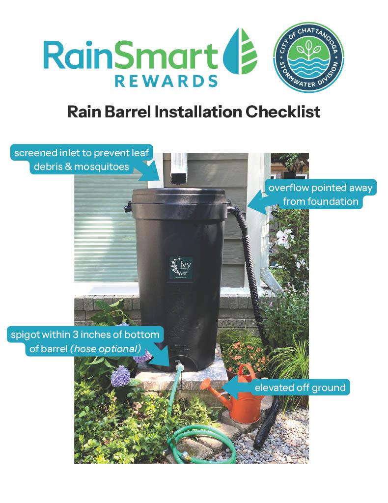 Checklist to follow when installing a rain barrel